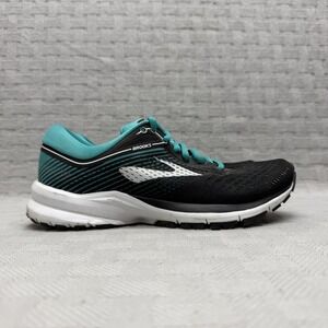 Brooks Launch 5 Shoes Womens Size 6 Black Teal Running Sneakers 1202661B003
